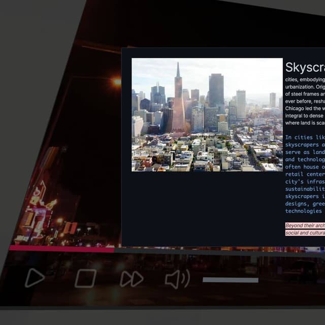 Display images and videos either on web or 3D